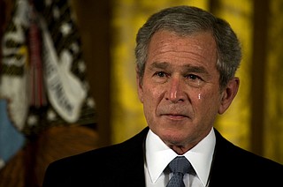 Former President George W. Bush on Thursday denounced bigotry in Trump-era American politics, warning that the rise of "nativism," isolationism and conspiracy theories have clouded the nation's true identity. Photo courtesy Marion Doss