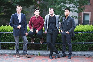 (Left to right) Jesse Christeson, Michael Avitabile, David Dziardziel and Zenas Hsu perform as Hub New Music at Mississippi College in Clinton on Friday, Oct. 27. Photo courtesy Hub New Music