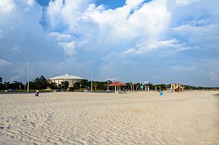 Starting in 1959, Dr. Gilbert Mason Sr. led "wade-in" protests to challenge segregated public beaches in Biloxi. Photo courtesy Flickr/dconvertini