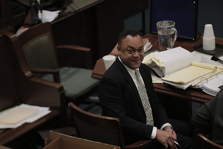 Hinds County District Attorney Robert Shuler Smith's trial for charges of domestic violence, aggravated stalking and robbery will now begin on Jan. 29, 2018. He is pictured here at his summer trial for conspiring to hinder prosecution, which resulted in an acquittal.