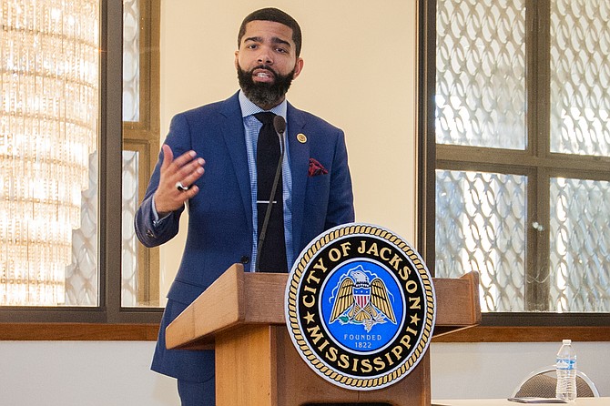 Mayor Lumumba mentioned several initiatives, from a movie theater to a blight elimination program that rely on outside funding. While these ideas are exciting, they are difficult for journalists to cover accurately for Jacksonians. Photo by Stephen Wilson