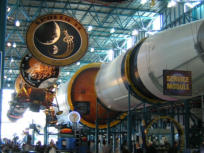 Infinity Science Center is displaying the command module from Apollo 4, an unmanned 1967 mission that successfully demonstrated the full Saturn V rocket and the capsule that would carry men to the moon. Photo courtesy Flickr/Richard Smith