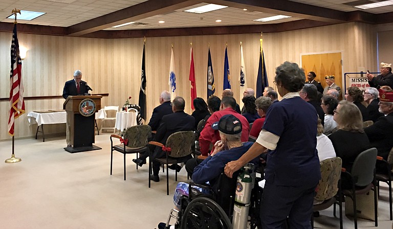 Gov. Phil Bryant addressed a room full of veterans to commemorate Veterans Day on Thursday, Nov. 9.