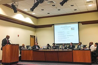 Six members of the revamped Jackson school board took their oath on Tuesday, Nov. 29, before getting to work in their first meeting.