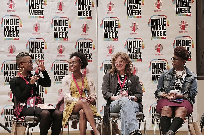 From left: Moderator Amanda Furdge, Teneia Sanders-Eichelberger, Sherry Cothren and Tawanna Shaunte were the guest speakers for the “Women in Music” panel discussion at last year’s Jackson Indie Music Week.