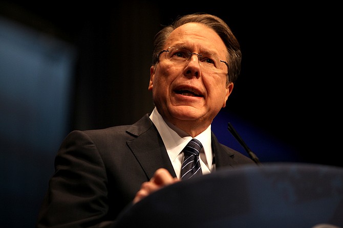 NRA Executive Vice President Wayne LaPierre said this week at the Conservative Political Action Conference, that those advocating for stricter gun control are exploiting the Florida shooting which killed 17 people, mostly high-school students. Photo courtesy Flickr/Gage Skidmore