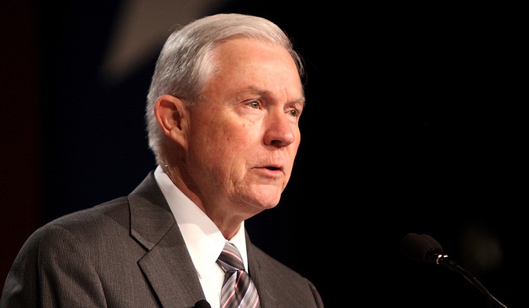 Attorney General Jeff Sessions said top officials within the department believe gun accessories like the ones used in last year's Las Vegas massacre can be banned through the regulatory process. The federal Bureau of Alcohol, Tobacco, Firearms and Explosives previously said it was powerless to restrict the devices without action from Congress. Photo courtesy Flickr/Gage Skidmore