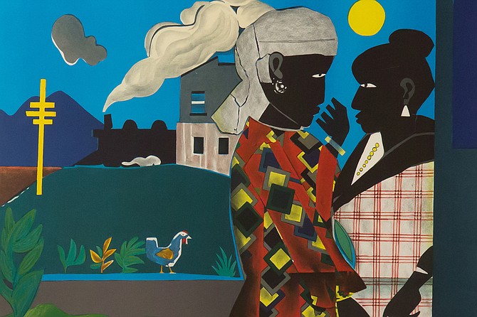Romare Bearden's "The Conversation" is among the works being displayed in "Now: The Call and Look of Freedom." Photo courtesy Tougaloo
