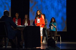 Around 50 middle-schoolers ranging from ages 9 to 14 competed in the 2018 Mississippi Spelling Bee Jackson State University on March 13, 2018.