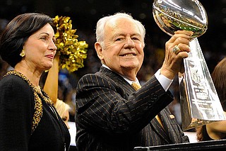 Tom Benson (right) with his wife Gayle Benson (left) Photo courtesy Tom Benson