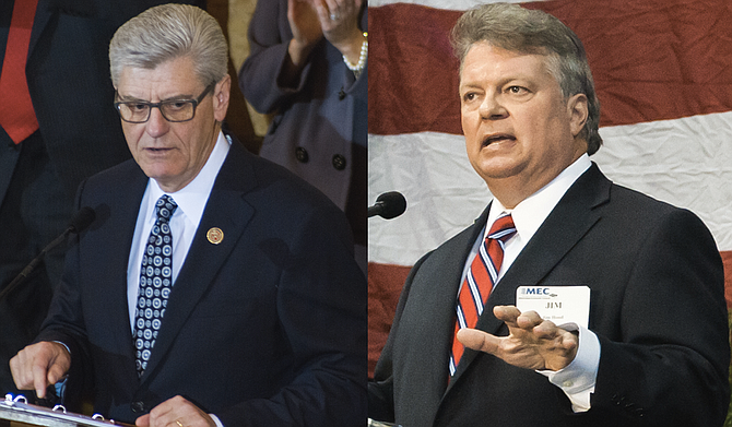 Attorney General Jim Hood (right) and Gov. Phil Bryant (left) boast the best approval ratings in the Millsaps College and Chism Strategies Survey released earlier this month.