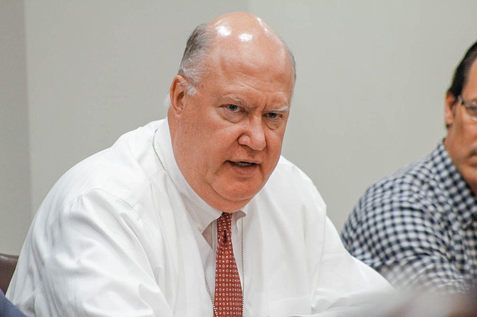 Jackson Director of Public Works Bob Miller is giving Siemens Inc. six months to get the City's billing system fully functioning because nearly one-third of Jacksonians are receiving water without paying for it. He is pictured here at a tax-commission meeting on April 11, 2018.