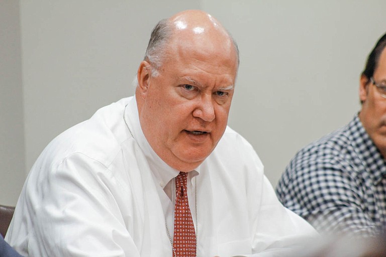Jackson Director of Public Works Bob Miller is giving Siemens Inc. six months to get the City's billing system fully functioning because nearly one-third of Jacksonians are receiving water without paying for it. He is pictured here at a tax-commission meeting on April 11, 2018.