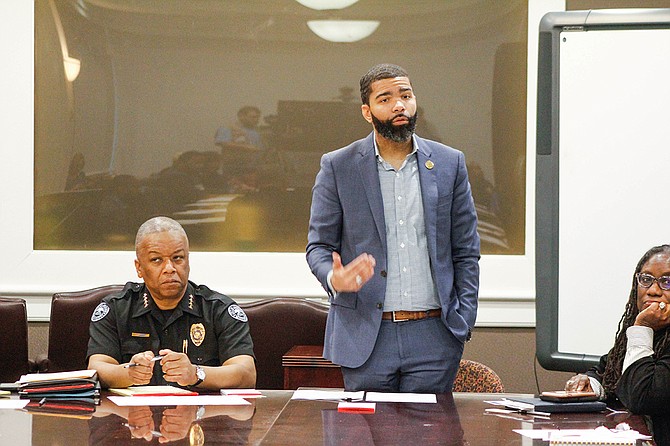 At the City’s first officer-identification task force charged with crafting city policy around releasing names of officers who shoot civilians,  Mayor Chokwe A. Lumumba and JPD Interim Chief Anthony Moore sat in to offer guidance and show support.