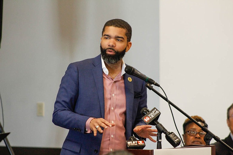 Mayor Chokwe Antar Lumumba committed to several development projects to revitalize west Jackson at a Working Together Jackson luncheon at New Horizon Church International.