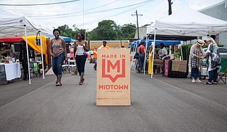 Midfest, an annual street festival and block party, showcases the local businesses and artists in Jackson’s midtown arts district.