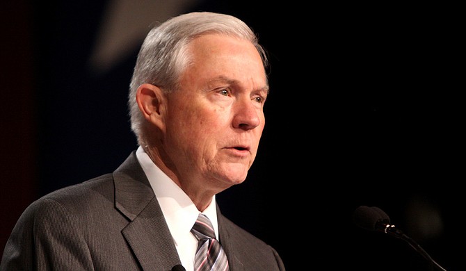 The comments by Customs and Border Protection Commissioner Kevin McAleenan came shortly after Attorney General Jeff Sessions (pictured) defended the administration's tactics in a speech in Nevada and asserted that many children were brought to the border by violent gang members.