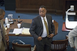 On June 18, 2018, Hinds County District Attorney Robert Shuler Smith spoke to Jackson’s officer-ID task force about how officer-involved shooting cases go through the system. He is pictured here during one of his trials.