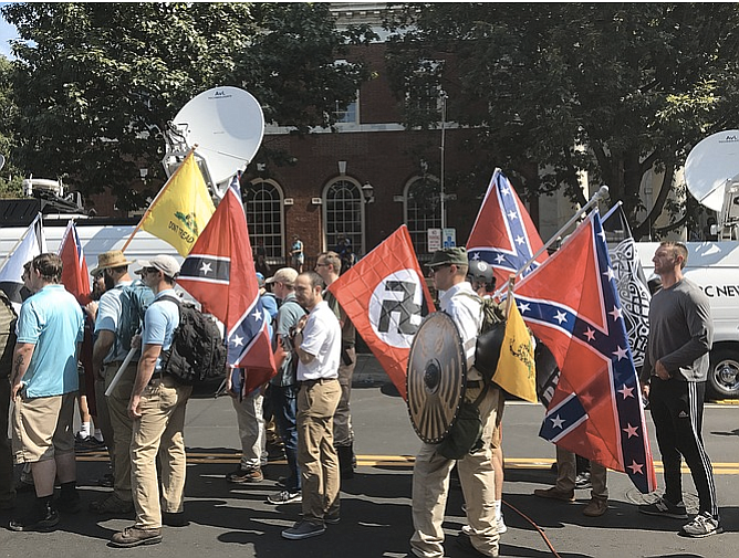 Authorities have said Fields, described by a former teacher as having a keen interest in Nazi Germany and Adolf Hitler, drove his speeding car into a group of people demonstrating against the "Unite the Right" rally Aug. 12 that drew hundreds of white nationalists to the college town, where officials planned to remove a Confederate monument.