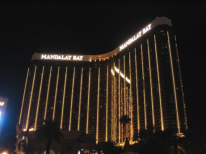 MGM Resorts International has sued hundreds of victims of the deadliest mass shooting in modern U.S. history in a bid to avoid liability for the gunfire that rained down from its Mandalay Bay (pictured) casino-resort in Las Vegas.