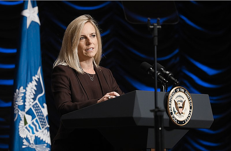 No. 2 Senate Democrat Richard Durbin of Illinois said he wanted Homeland Security Secretary Kirstjen Nielsen (pictured) to resign, saying the policy shows "the extremes this administration will go to to punish families fleeing" horrible conditions, adding, "Someone in this administration has to accept responsibility."