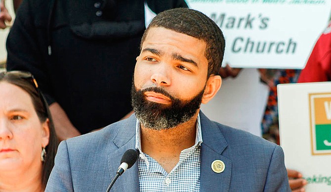 At an Aug. 13 press conference dedicated to the Jackson Zoo, Mayor Chokwe Antar Lumumba spoke about plans to bring in a new management company to run the facility. He is pictured here at an April 2018 press conference about the zoo.