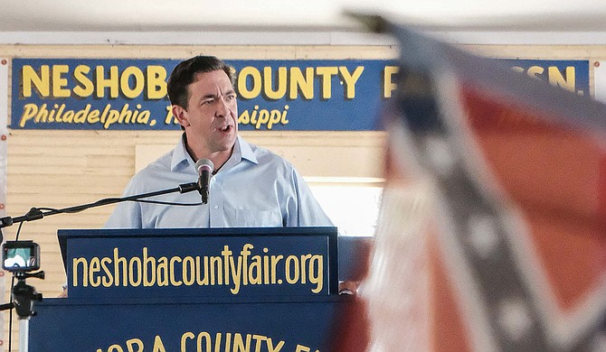 State Sen. Chris McDaniel is using social media to publish a revisionist view of the Civil War and one of its leaders, Gen. Robert E. Lee, historians say. He is pictured here at the 2018 Neshoba County Fair.