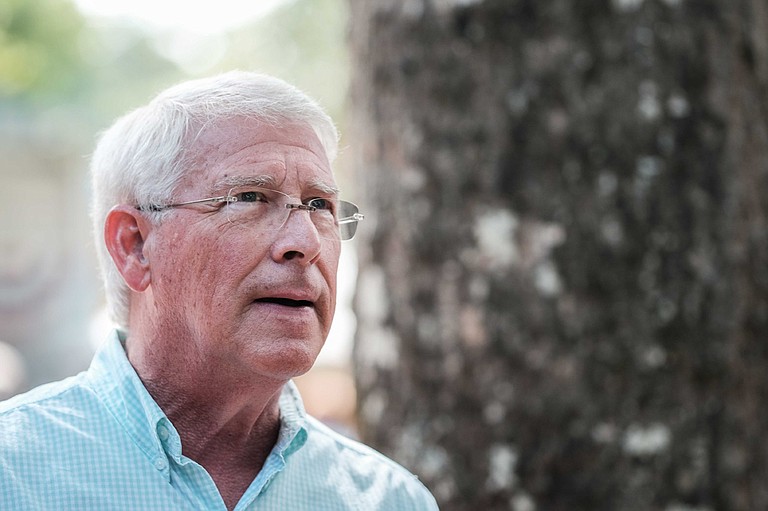 U.S. Sen. Roger Wicker (pictured) benefitted from a "Saturday in the Park" fundraising dinner at the home of William Mounger in north Jackson. GOP strategist Karl Rove was the featured guest.