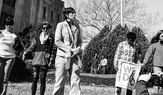 Jasmine Beach-Ferrara, executive director of the Campaign for Southern Equality, led a direct action protest in support of equal marriage rights for same-sex couples in Jackson, Miss., on March 25, 2014. The pre-marriage equality action was part of CSE's broader efforts to bring LGBT equality to the Deep South.