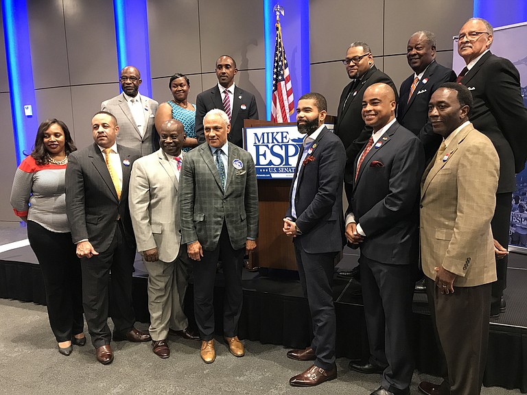 Nearly a dozen black Mississippi mayors endorsed Mike Espy for U.S. Senate on August 30, 2018 at the Mississippi Civil Rights Museum.