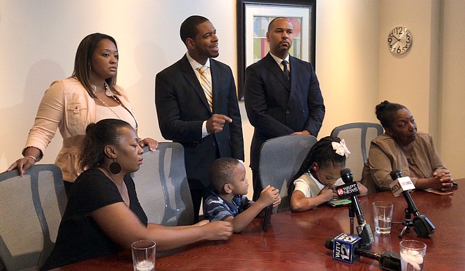 Lawyers representing Crystalline Barnes held a press conference on Sept. 17, 2018, after filing a federal lawsuit against Jackson Police Department for shooting and killing her in January.