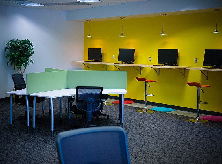 Though the full-time office space at Triad Business Centers is at 90 percent occupancy, the company has virtual office packages, some of which allow business owners to use the incubator space on the first floor.