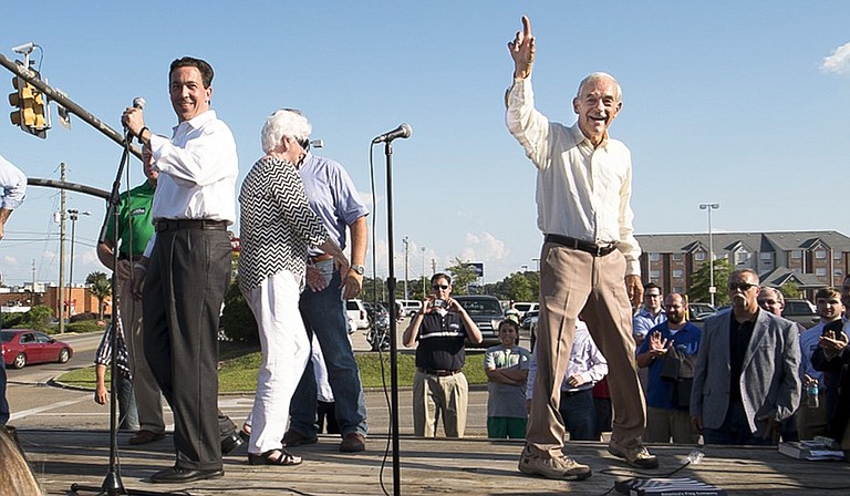 Former Texas Congressman Ron Paul endorsed Mississippi State Sen. Chris McDaniel in his 2014 bid for U.S. Senate at a rally in Hattiesburg, Miss. Paul endorsed him again in his 2018 bid on Sept. 19.