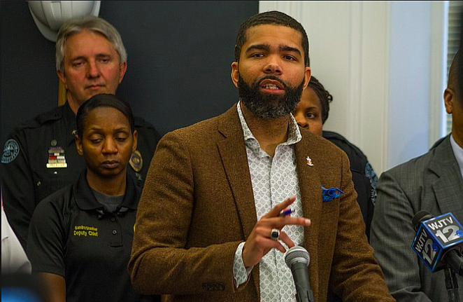 Mayor Chokwe A. Lumumba has apologized for an insensitive Forest Hill High School band display at half-time at Brookhaven High School. File photo by Stephen Wilson