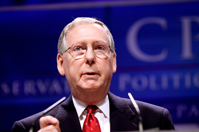 Senate Majority Leader Mitch McConnell acknowledged Wednesday that Republicans have a longstanding gender gap when it comes to American women, but he stood by one key Senate woman, saying "nobody's going to beat" Lisa Murkowski of Alaska despite her opposition to Brett Kavanaugh. Photo courtesy Flickr/Gage Skidmore