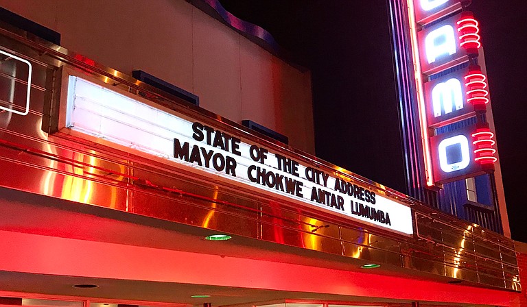 Mayor Chokwe Antar Lumumba gave is second annual State of the City address at the Alamo Theatre on Farish Street on Oct. 11, 2018.