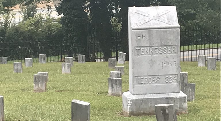 After last year's deadly clash between white nationalists and counter-protesters in Charlottesville, Virginia, the federal government quietly spent millions of dollars to hire private security guards to stand watch over at least eight Confederate cemeteries, documents from the Department of Veterans Affairs show. Pictured is the Marietta Confederate Cemetery in Georgia. Photo courtesy Wikimedia Commons/Darlaannbrown