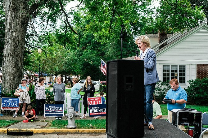 In a secretly recorded video, U.S. Sen. Cindy Hyde-Smith (pictured) said she feared joining her opponents in a debate would give one of them, Republican Chris McDaniel, free publicity.