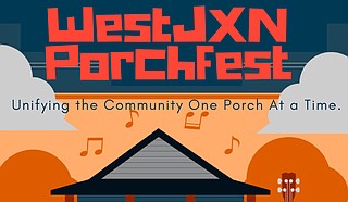 WestJXN Porchfest will be a free, family-friendly celebration of local musicians and businesses, and will feature performances from DJ Expo and the Southern Komfort Brass Band, and food for sale from Steamer's Shrimp and Crab Market, Norma Ruth's, Sherria's Chicken Coop and OhhLaLa's Bakery. Photo courtesy WestJXN Porchfest