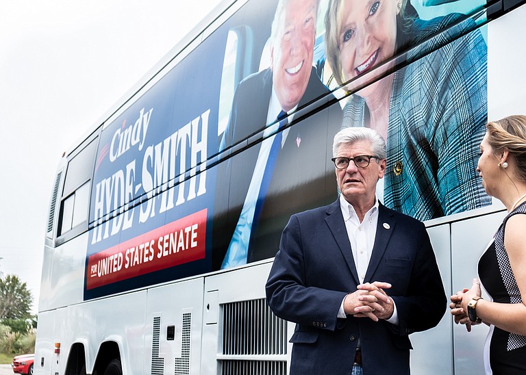 In the final day before the election, Miss. Gov. Phil Bryant urged Republicans to support Sen. Cindy Hyde-Smith, pushing back against the idea that he was part of the "establishment."