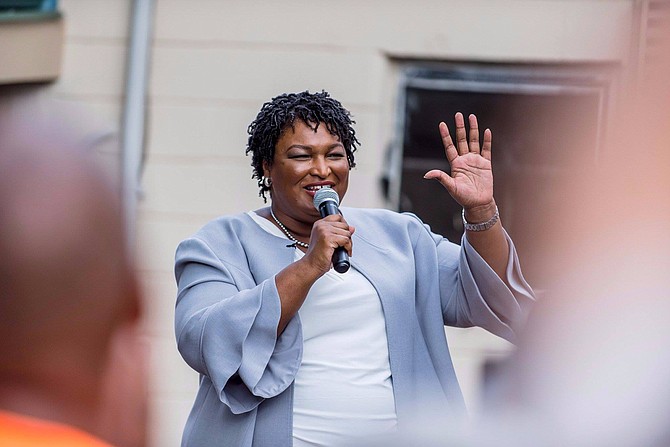 "We believe our chance for a stronger Georgia is just within reach, but we cannot seize it until all voices are heard," Stacey Abrams told excited supporters who remained at a downtown Atlanta hotel into the early hours of Wednesday. "I promise you tonight we're going to make sure that every vote is counted," Abrams added. Photo courtesy Stacey Abrams Campaign