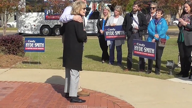 U.S. Sen. Cindy Hyde-Smith said at a campaign event on Nov. 2, 2018, that she would be “on the front row” of “a public hanging” if invited. Video screenshot courtesy Lamar White Jr.