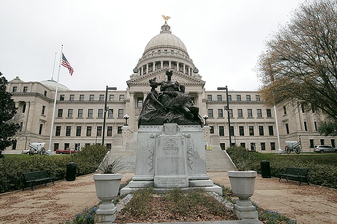 A Mississippi official says two nooses and six signs were found on the grounds of the Mississippi state Capitol.