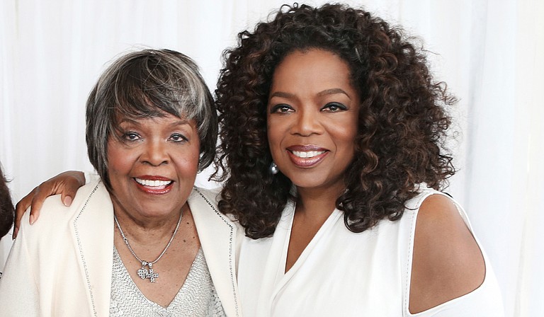 Vermita Lee (left) with Oprah Winfrey (right) Photo courtesy George Burns/Harpo Inc. via AP