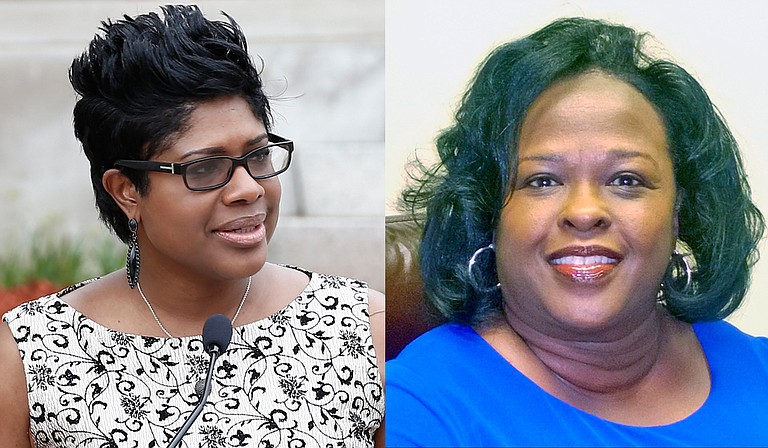Rep. Adrienne Wooten (left) and former Hinds County District Attorney Faye Peterson (right) won circuit court seats in the judicial run-off, creating a woman majority and cementing the first all-black Hinds County Circuit Court bench.