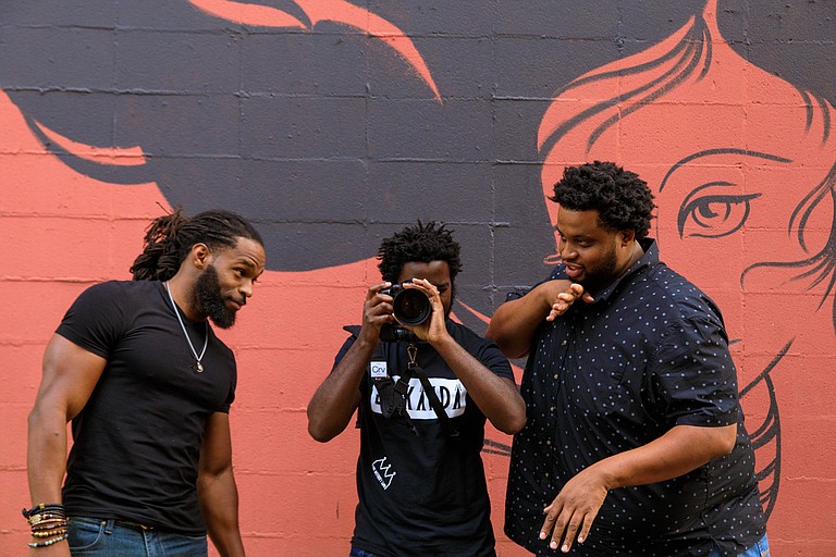 For Curtis McAfee, Terrance Wells and Melvin Robinson (left to right), their media company’s name, 242 Creative, references the importance of their Jackson roots. Photo Brandon Smith
