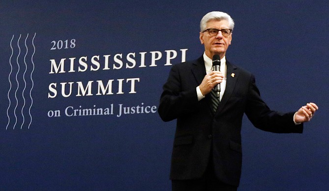 Gov. Phil Bryant delivered remarks in support of the federal First Step Act at the Mississippi Summit on Criminal Justice Reform hosted by Fwd.Us at the Westin Hotel in downtown Jackson on Dec. 11, 2018.