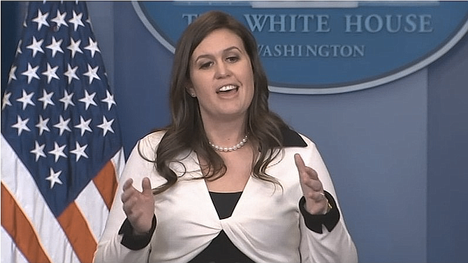 The White House on Tuesday appeared to inch away from forcing a partial government shutdown over funding for a southern border wall, with Press Secretary Sarah Huckabee Sanders saying there are "other ways" to secure the $5 billion in funding that President Donald Trump wants. Photo courtesy Voice of America News http://ow.ly/zXGT30l8db8