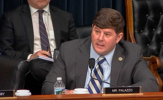 Rep. Steven Palazzo, R-Miss., introduced a "border bonds" bill that would allow Americans to finance President Trump's promised border wall with Mexico through investments. Photo courtesy Official Congressman Palazzo YouTube page