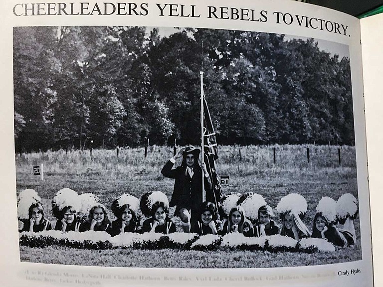 Young Cindy Hyde-Smith, third from right, attended a Confederacy-worshiping segregation academy opened in 1970 to counteract forced integration.